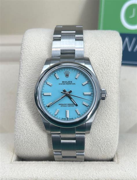 rolex op 31 tiffany blue|rolex tiffany blue day date.